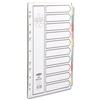 Concord Recycled Dividers 230 micron Card with Coloured Tabs 10-Part A4 White Ref 48199