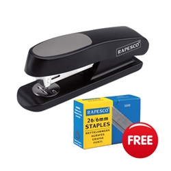 Rapesco R7 Stingray Stapler Half Strip Black Ref RR7260B3 - Free Staples - Item image