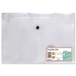 Snopake Polyfile Lite Wallet File Polypropylene Durable A4 Clear Ref 15412 [Pack 5]