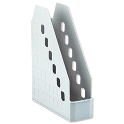 Avery Basics Magazine Rack Low Front Design W78xD246xH310mm Light Grey Ref 1135LGRY