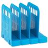Avery Basics Book Rack Modular Plastic 4 Sections Blue - 1136BLUE