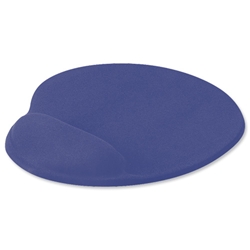 Compucessory Imac Mouse Mat Ergonomic Non-slip with Gel Wrist Rest Blue Ref CCS55151