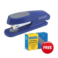 Rapesco R7 Stingray Stapler Half Strip Blue Ref RR7260L3 - Free Staples - Item image