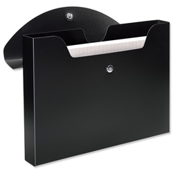Rexel Optima Job Box Polypropylene Magnetic-seal for 400 Sheets 40mm A4 Black Ref 2102481