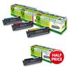 Armor Laser Toner Cartridge [for HP CC530A/1/2/3A Equivalent] 3 Colours & Half Price Black