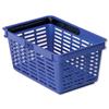 Durable Shopping Basket Stackable Polypropylene with Nylon Handle 19 Litre Blue Ref 1801565040