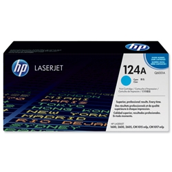Hewlett Packard (HP) 124A Laser Toner Cartridge Page Life 2000pp Cyan Ref Q6001A