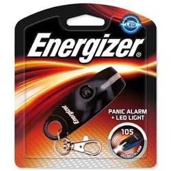 Energizer Panic Alarm & LED Torch 115dB Intense Light Keyring Clip Ref 630538