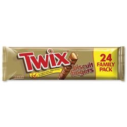 Twix Fingers Chocolate Caramel Biscuit Singles Ref A07378 [Pack 24] - Item image