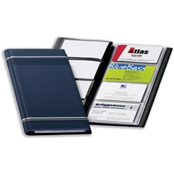 Durable Visifix Business Card Album Fixed Welded Pockets Capacity 96 Dark Blue Ref 8581-07