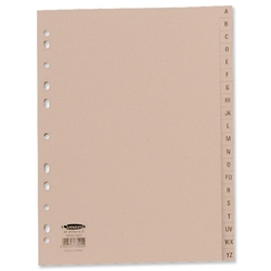 Concord Manilla Index Europunched A-Z 20-Part A4 Buff Ref AZ2