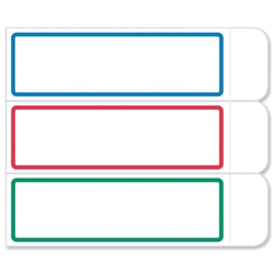 Avery Label Pad Removable 89x25mm Blue Red Green Border Ref 8312 [120 Labels]