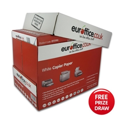 Euroffice A4 Printer Paper, 80gsm, 500 Sheets, White Paper (Box of 5 Reams x 3) - Prize draw entry - Item image