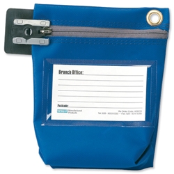 Versapak Cash Bag Tamper-Evident Zip Heavyweight Material Small W178xD50xH152mm Blue Ref CCB0