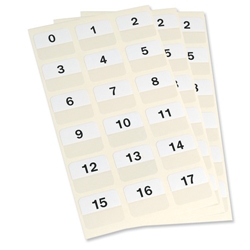 3L Index Tabs Permanent Preprinted 0-31 25mm White Ref 10518 [Pack 72]