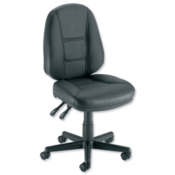 Trexus Intro Operators Office Chair PCB High Back H490mm Seat W585xD515xH440-560mm Leather