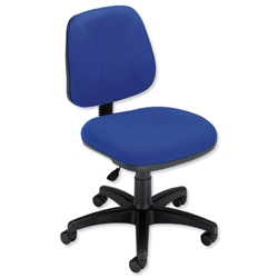 Trexus Intro Operators Office Chair Fixed Medium Back H410mm Seat W490xD450xH430-540mm Blue