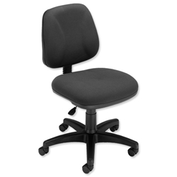 Trexus Intro Operators Office Chair Fixed Medium Back H410mm Seat W490xD450xH430-540mm Charcoal
