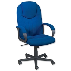 Trexus Intro Managers Armchair High Back 670mm Seat W520xD470xH440-540mm Blue
