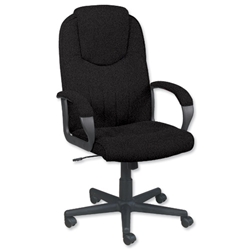 Trexus Intro Managers Armchair High Back 670mm Seat W520xD470xH440-540mm Charcoal