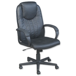 Trexus Intro Managers Armchair High Back 670mm Seat W520xD470xH440-540mm Leather