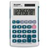 Sharp Calculator Handheld Battery Solar-power 8 Digit 4 Key Memory 72x115x12mm Ref EL376SB Sharp Calculator Handheld Battery Solar-power 8 Digit 4 Key Memory 72x115x12mm Ref EL376SB