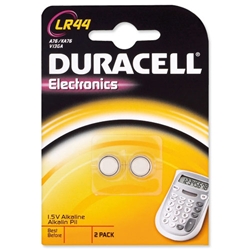 Duracell Battery Alkaline for Calculator or Pager 1.5V Ref LR44 [Pack 2]