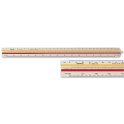 Rotring Triangular Reduction Scale Engineer Plastic Fluted DIN ISO 5455 in CM and MM Ref S0236961