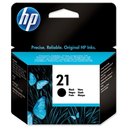 Hewlett Packard (HP) No. 21 Inkjet Cartridge Black Ref C9351AE