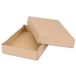 Smartbox Self Locking Shipping Box A4 Carton and Lid  305x215x50mm Ref 144666114 [Pack 10]