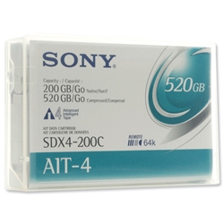 Sony AIT-4 Data Tape Cartridge AME 200-520GB 24MB/s 8mmx246m Ref SDX4-200