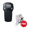 Dymo LabelManager 160 Desktop Label Maker Ref S0784440 - FREE Dymo D1 Black on Clear Tape
