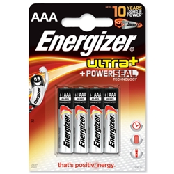 Energizer UltraPlus Battery Alkaline LR03 1.5V AAA Ref 632852 [Pack 4] - Item image