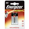 Energizer UltraPlus Battery Alkaline PP3 9V Ref 632853