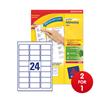 Avery Address Labels Laser Jam-free 24 per Sheet 63.5x33.9mm White Ref L7159-250 [6000 Labels] - 2 for 1