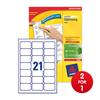 Avery Addressing Labels Laser Jam-free 21 per Sheet 63.5x38.1mm White Ref L7160-250 [5250 Labels] - 2 for 1