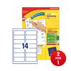 Avery Addressing Labels Laser Jam-free 14 per Sheet 99.1x38.1mm White Ref L7163-250 [3500 Labels] - 2 for 1