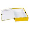 Concord Classic Box File Paper-lock Finger-pull and Catch 75mm Spine Foolscap Yellow Ref C1281 [Pack 5]