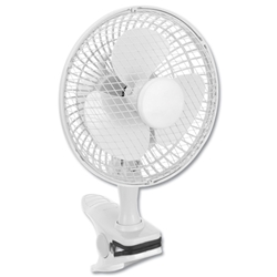 Connect-it Clip-On Fan with Tilt for Desk or Shelf 2-Speed 15W 152mm Ref ES176