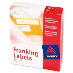 Avery Auto Franking Labels 1 per Sheet 140x38mm White Ref FL04 [1000 Labels]