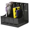 Storage Rack for Lever Arch Polypropylene 4 Sections Black