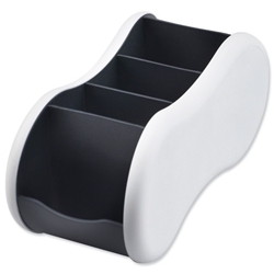 Avery Infinity Pen Pot Wave-design White and Grey Ref INF5WG