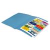 Elba Fusion Square Cut Folder Recycled Manilla Heavyweight 380gsm Foolscap Blue Ref 100090229 [Pack 25]