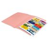 Elba Fusion Square Cut Folder Recycled Manilla Heavyweight 380gsm Foolscap Pink Ref 100090231 [Pack 25]