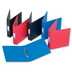 Elba Ring Binders Heavyweight PVC 2 O-Ring Size 25mm A5 Black Ref 100082442 [Pack 10]