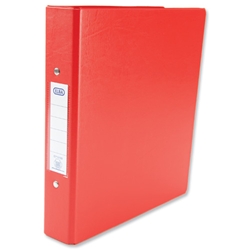 Elba Ring Binders Heavyweight PVC 2 O-Ring Size 25mm A5 Red Ref 100082443 [Pack 10]