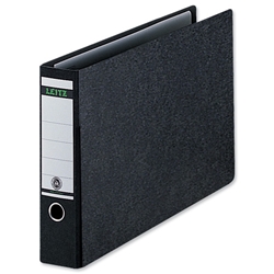 Leitz Board Lever Arch File Oblong 77mm Spine A3 Black Ref 1073-00-95 [Pack 2]