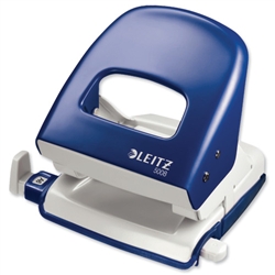 Leitz Nexxt 5008 Punch 2-Hole Metal Medium-duty Capacity 30x 80gsm Blue and Grey Ref 5008-00-35