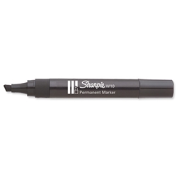 Sharpie W10 Permanent Marker Chisel Tip 1.2-5mm Line Black Ref S0192652 [Pack 12]