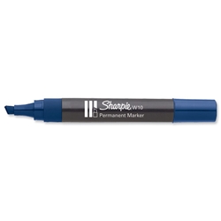Sharpie W10 Permanent Marker Chisel Tip 1.2-5mm Line Blue Ref S0192693[Pack 12]